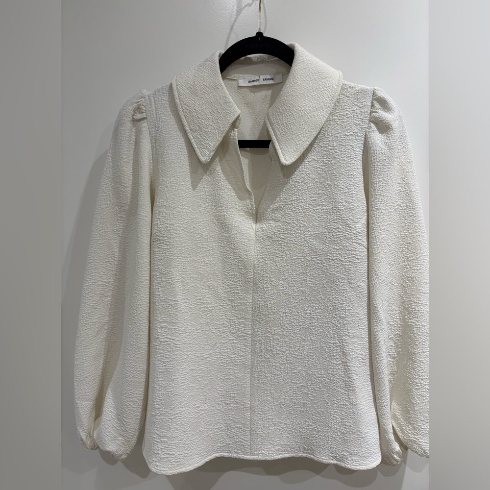 SAMSOE SAMSOE Textured Cream blouse ( Margot )